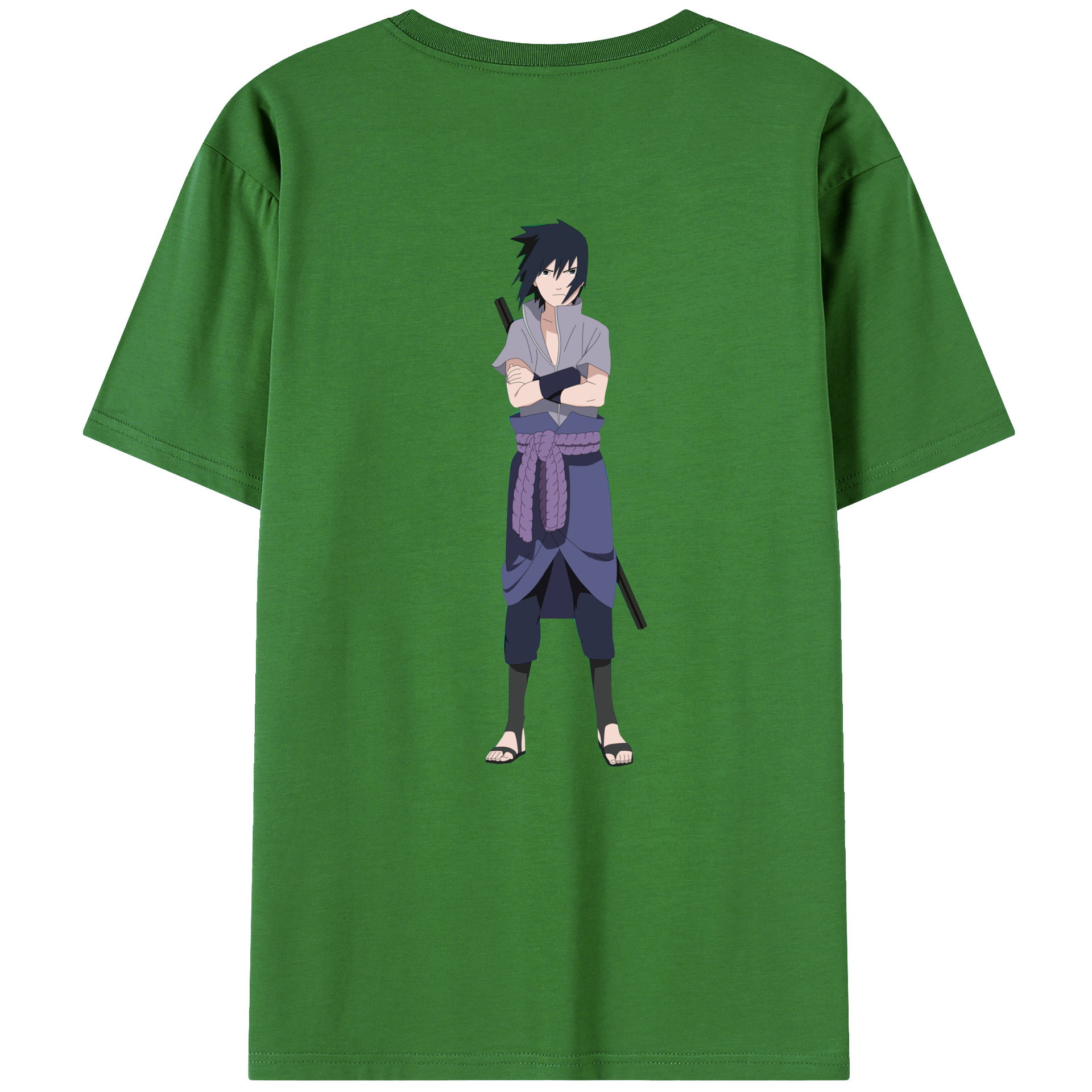 （画像用） NARUTO -ナルト- うちは サスケ Uchiha Sasuke レディース半袖Tシャツ(バックプリント)